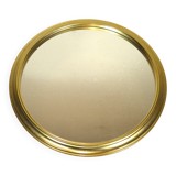 Round gold metal mirror 31 cm