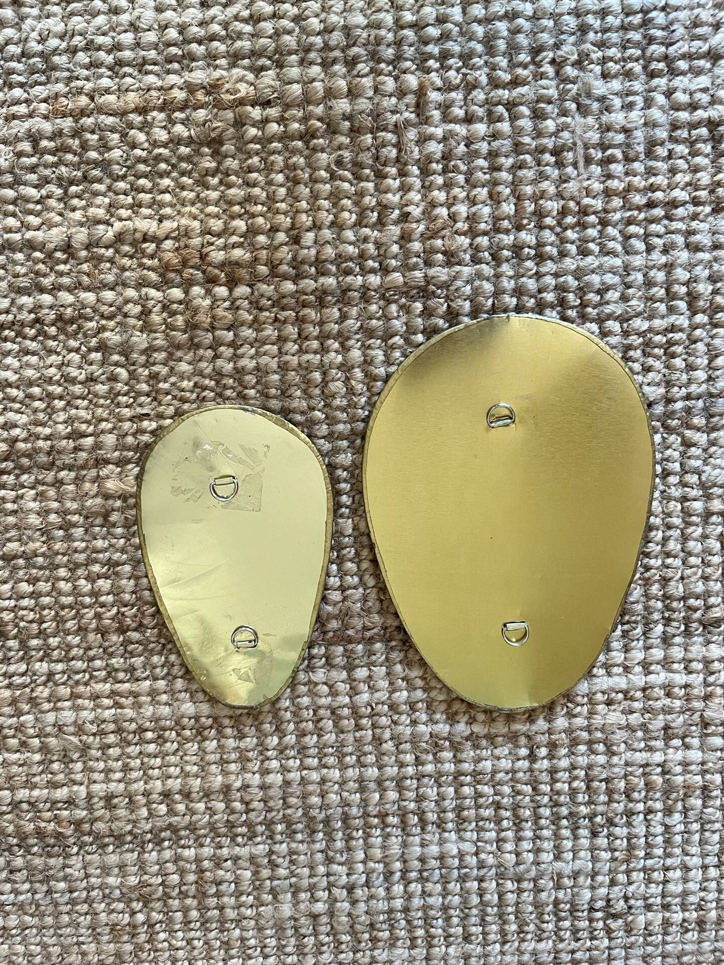 2 brass mirrors