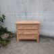 Natural wood chest of drawers