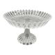 Antique crystal compote, model "Alternating Ridges", late 19th century.