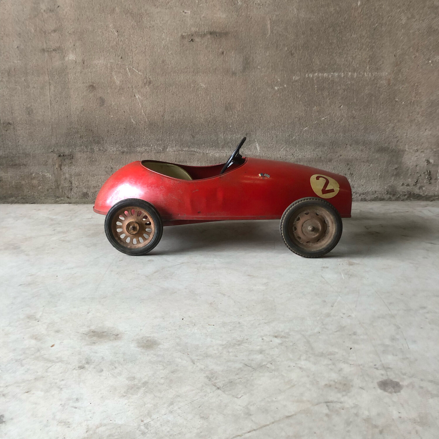 Old pedal car old toy