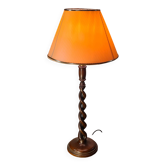 Twisted wood lamp
