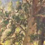 Peinture paysage vintage