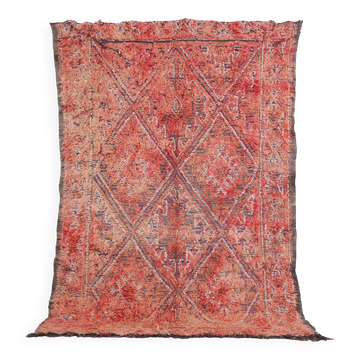 Tapis marocain vintage 167 x 243 cm - Tapis marocain fait main - Tapis berbère ancien
