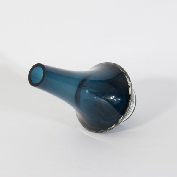 Vintage Blue Vase Erkkitapio Siiroinen Riihimäen Lasi