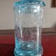 Sweet jar for deserving children made of bubble glass from Biot, with a lid.