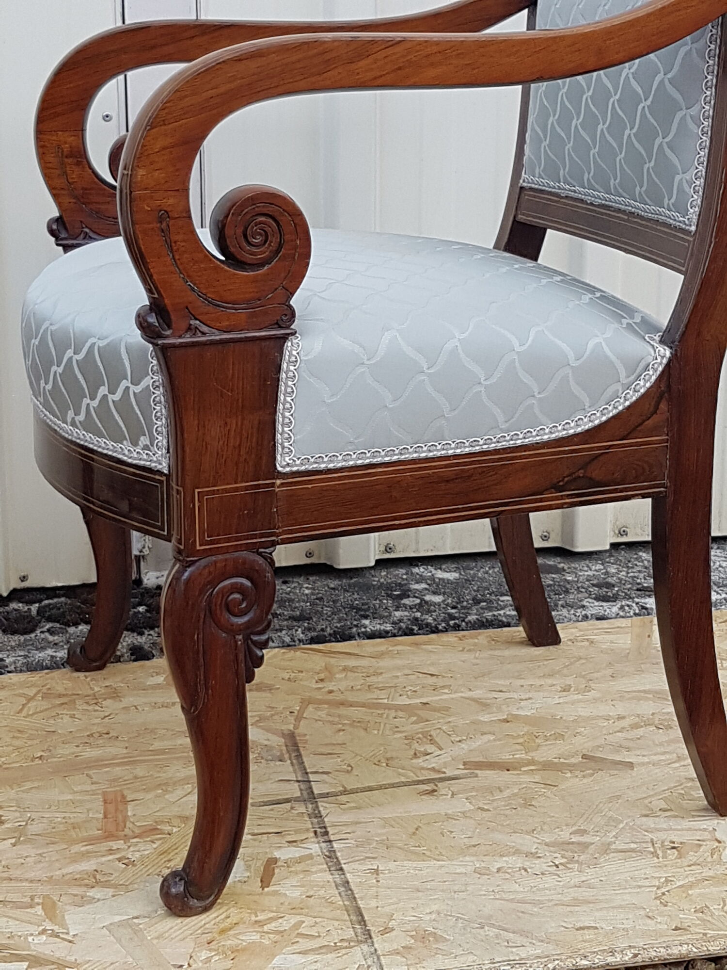 Pair of armchairs restoration style Charles X