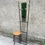 Mirrored and 4-patère coat rack