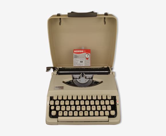 Machine à écrire portative Japy L.72 vintage 1970s