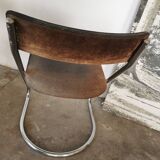 Pair of 1970 cantilever chairs, chrome