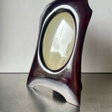 Art deco mahogany wooden frame, measurement 22.5 cm x 15 cm  convex glass  13.5 cm x 8.5 cm