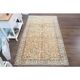 Vintage Turkish handmade wool cotton orange rug 147x251