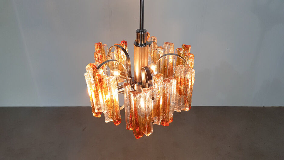 Murano glass chandelier by Carlo Nason for AV Mazzega, Italy 1970