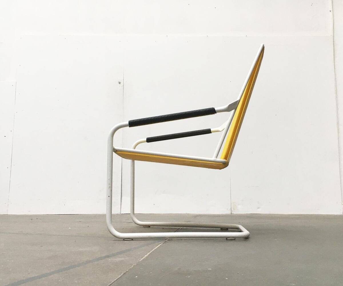 Mid-century Modern German Mauser stackable garden chairs, set of 3.