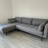 Gray corner sofa