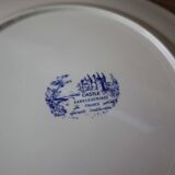 Plat rond vintage Sarreguemines modèle Castle