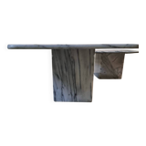 Trio vintage nesting coffee table square marble carrara calacatta white italian