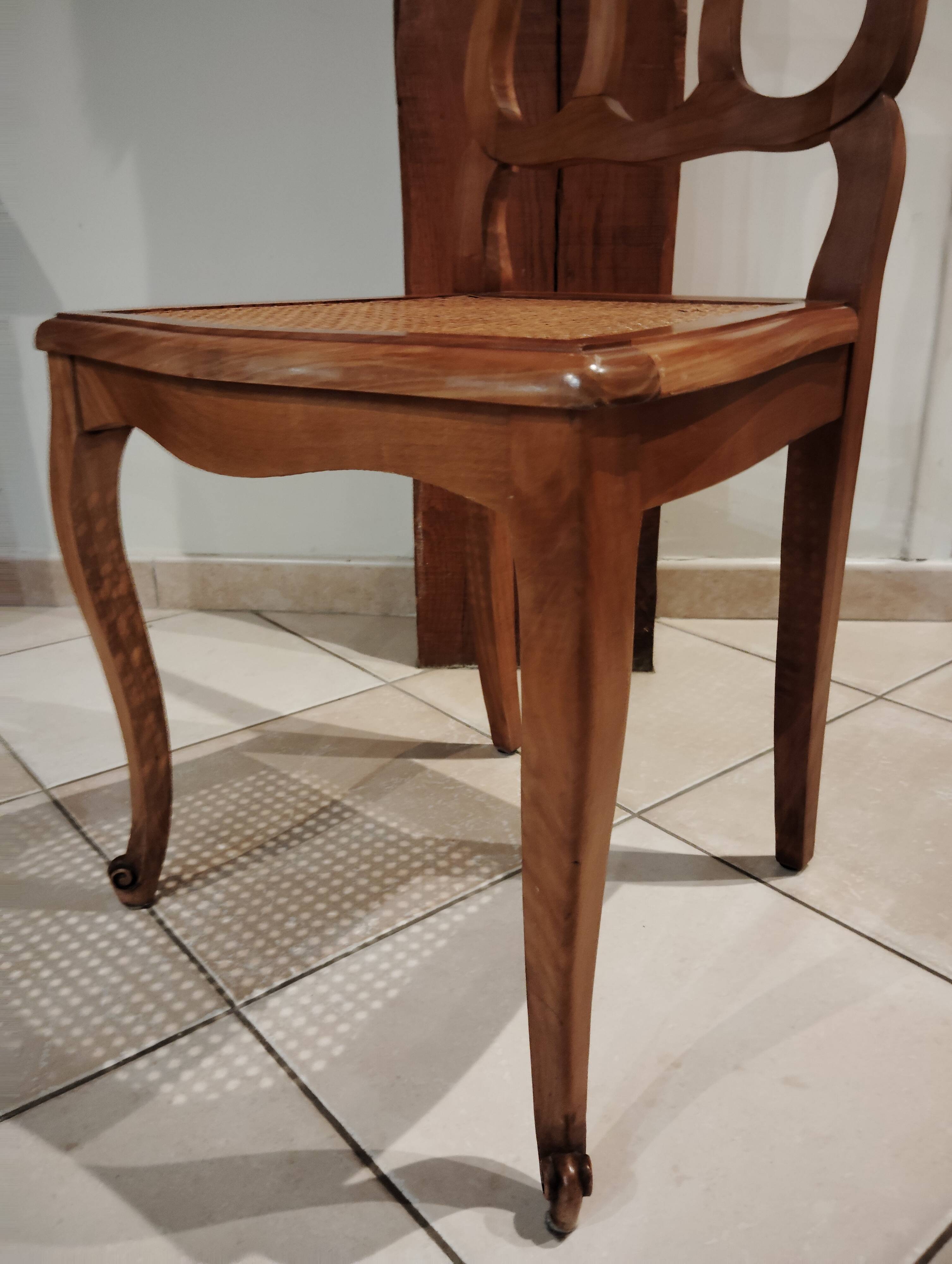 Set of 6 caned Regency/Louis XV chairs