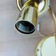 Pair of brass wall lamps Hollywood Regency Je Fassung