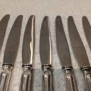 11 table knives with 800 silver handles, Swiss goldsmith Jezler filet