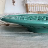 Coupe vintage en céramique tressée turquoise
