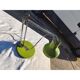 Lampe vintage métal vert et chrome