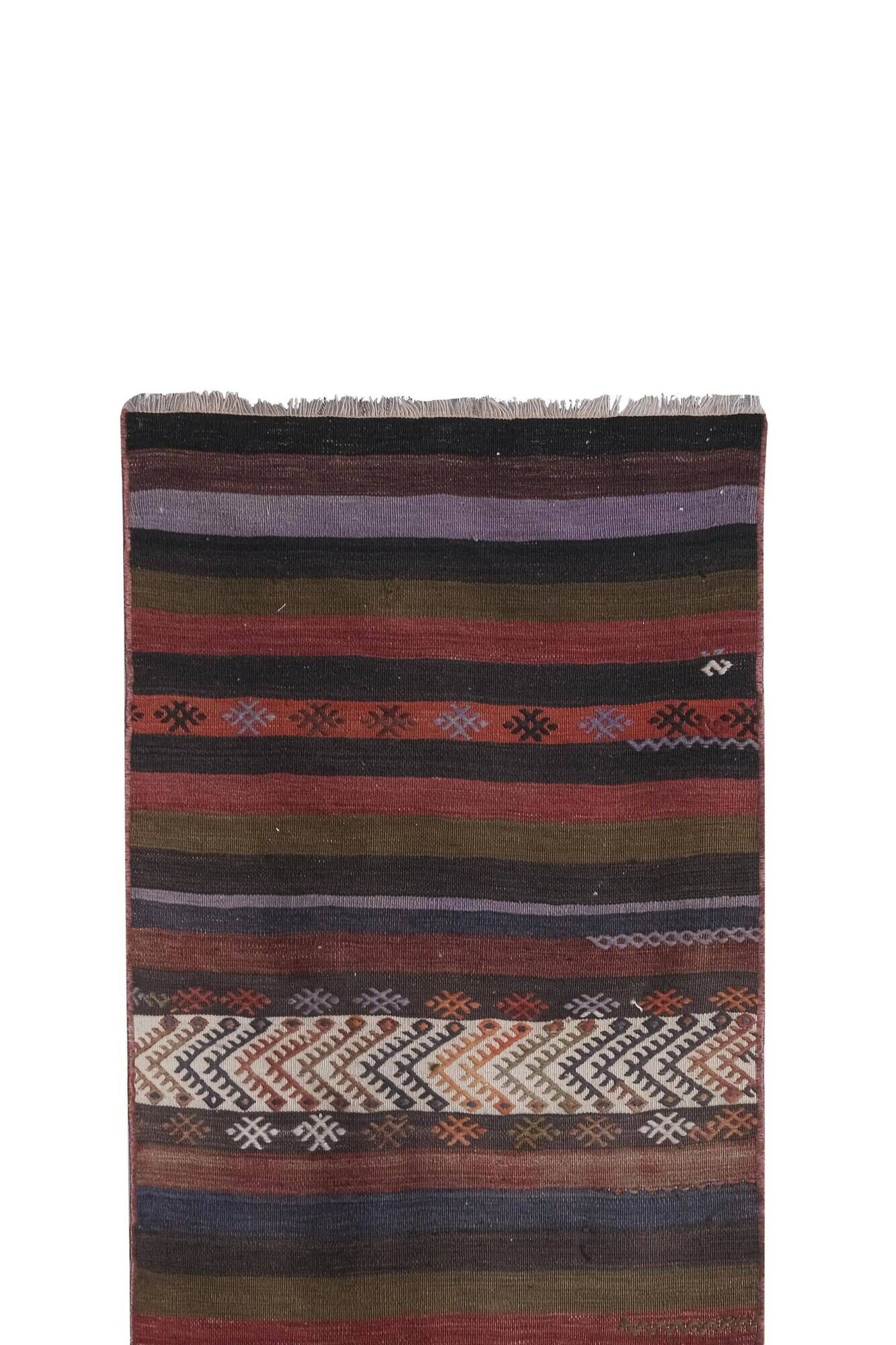 Vintage Turkish hallway rug 60x780 cm