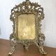 Large rocaille photo frame in gilded bronze Louis XV style with foliage - 19th century