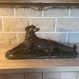 Large ancient sculpture – Reclining Greyhound after P.J. Mêne – edition