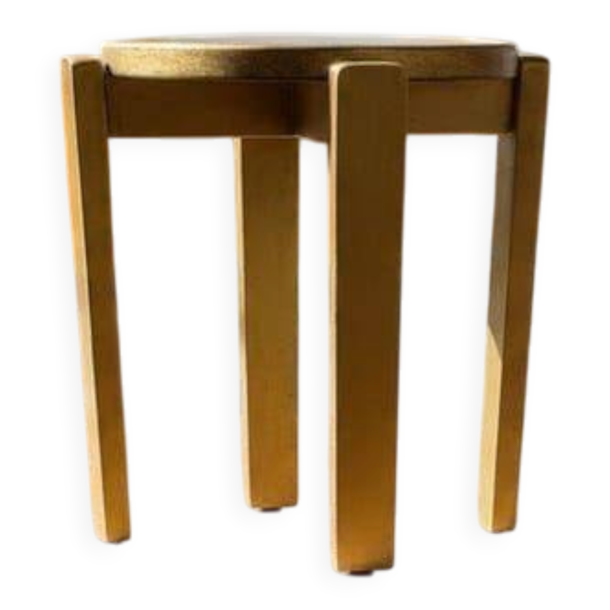 Tabouret vintage doré