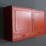 Armoire en teck, suspendue, Danemark 1960