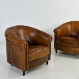 Set of 2 club armchairs