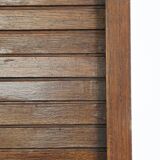 Antique oak notary cabinet with two roller doors and a working lock