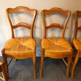 6 old chairs in cherry tree