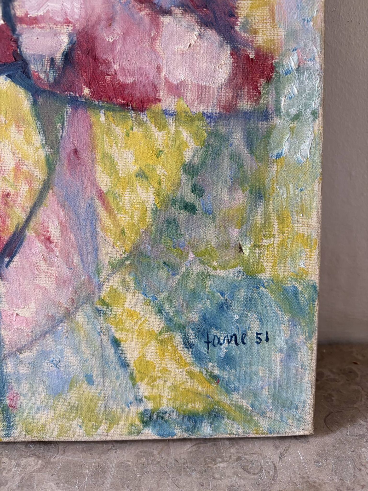 Abstract composition, signed Favre 1951