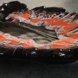 Ceramic center dish from vallauris leaf shape 42 cm