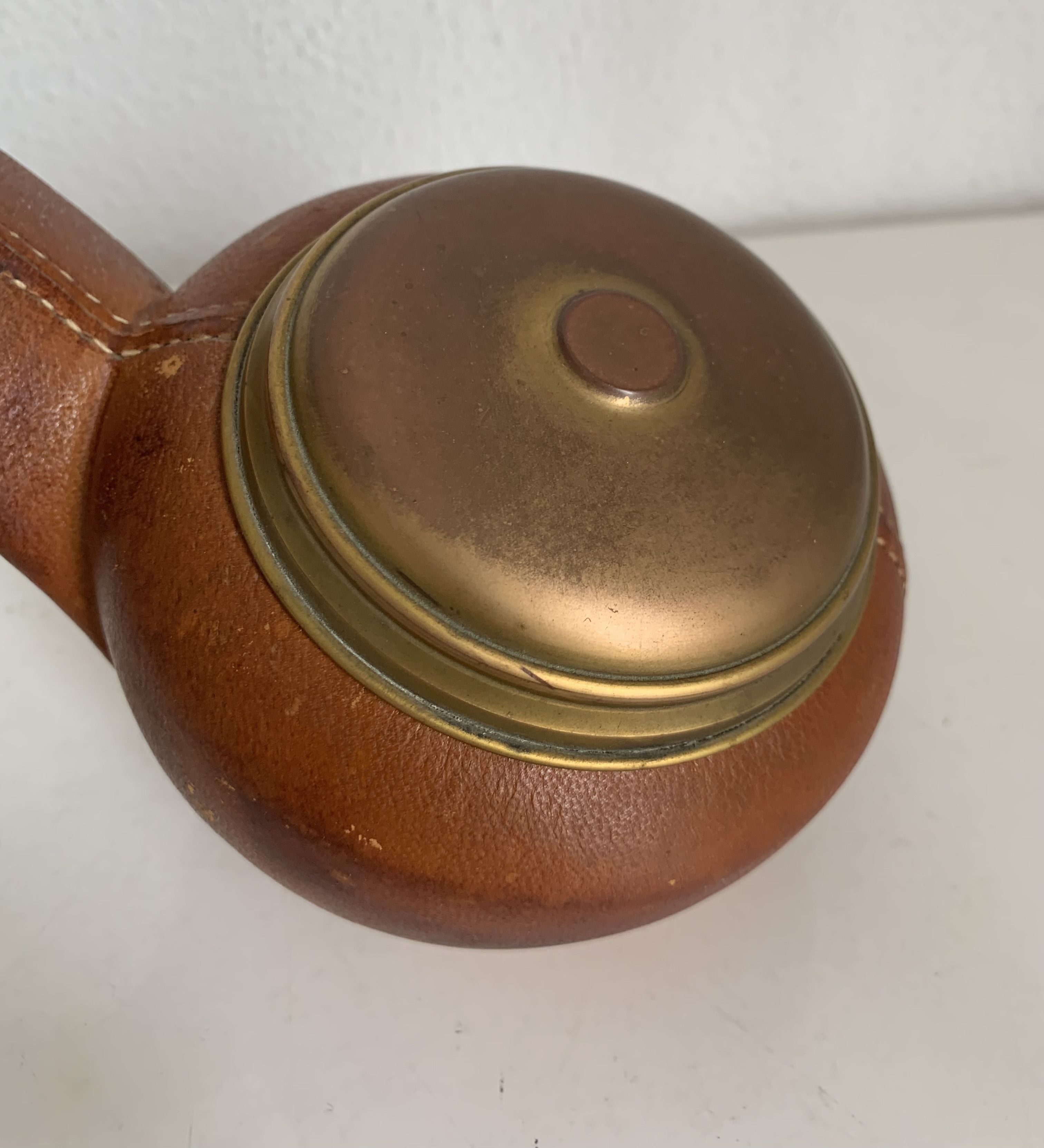 Vintage cigarette holder 1960 Longchamp leather fawn pipe - 24 x 15 cm