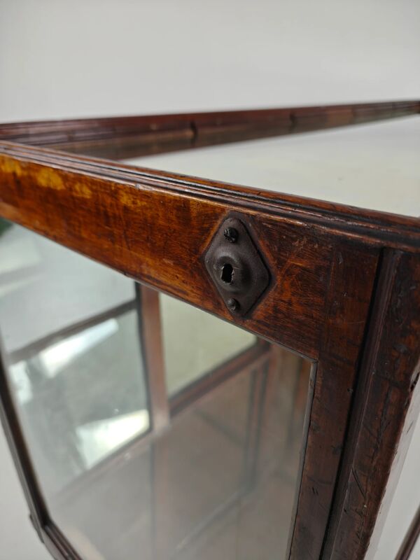 Comptoir de magasin anglais ancien avec miroir, vers 1920