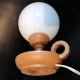 Lamp night light wood and glass vintage Scandinavian design