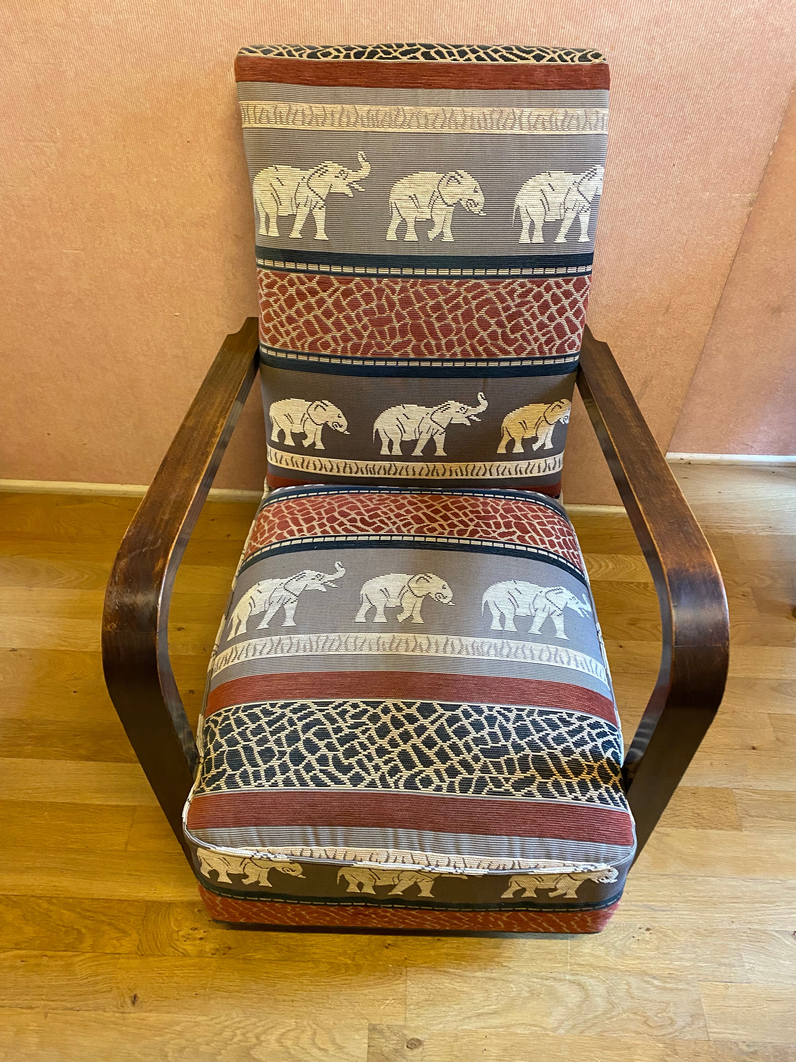 Fauteuil aux éléphants, années 40