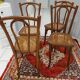 Suite of 4 chairs of Bistrot cannage Japy Frères 1920s