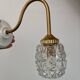 Vintage moulded glass tulip swan neck wall light