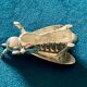 6 Bee-shaped knife holders, silver-colored metal