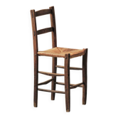 Chaise paysanne en bois et paille, Art-Populaire, vers 1900