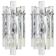 Superb wall sconces in crystal rod by Kinkeldey, Germany, 1970s.