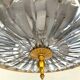 Retractable metal and  glass pull down pendant