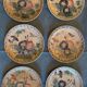 Series of 6 Wasmuel slip plates from the end of the 19th century (19th century)