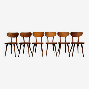 Suite of 6 Baumann 73 chairs, 60s