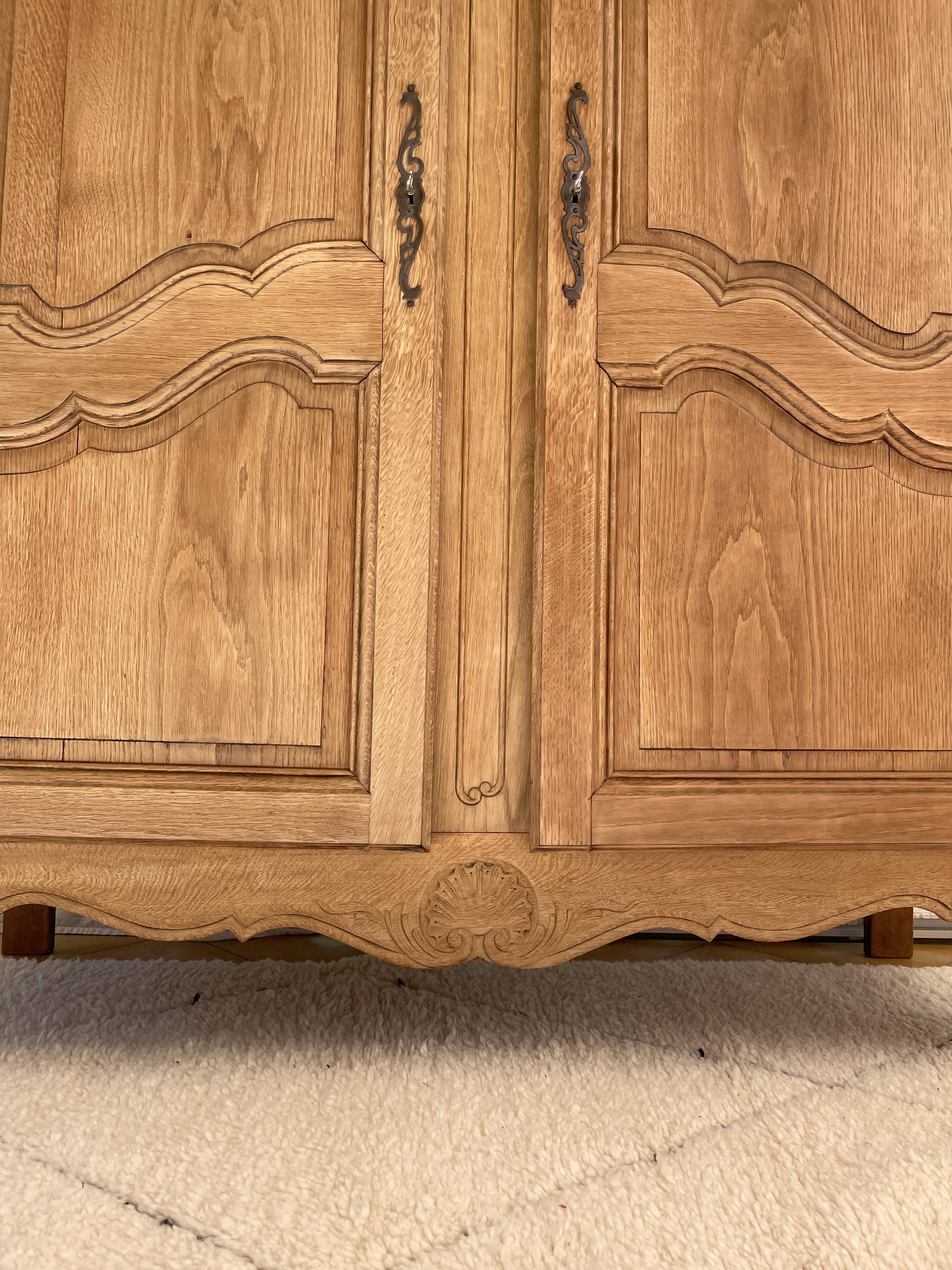 Vintage raw wood cabinet
