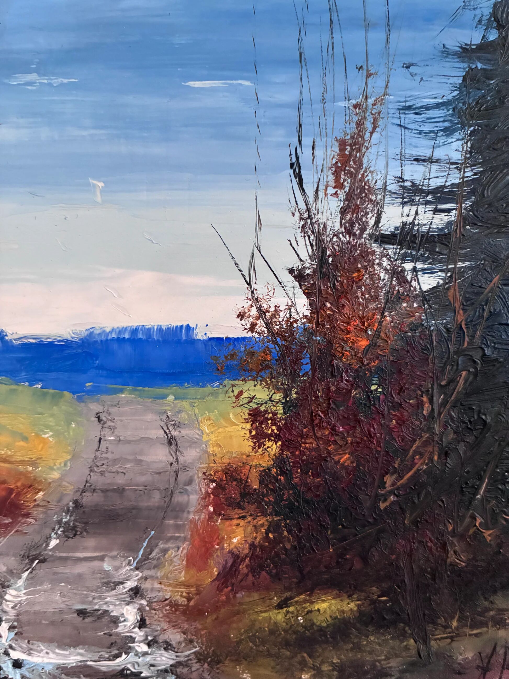 Vintage original landscape oil painting